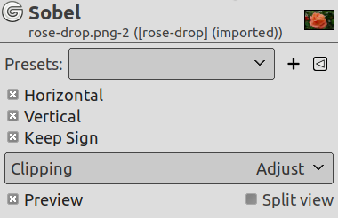 Opcions del filtre Sobel