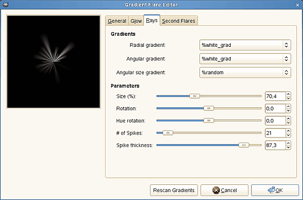 Opcions de l'«Espurneig gradual» (Rajos)