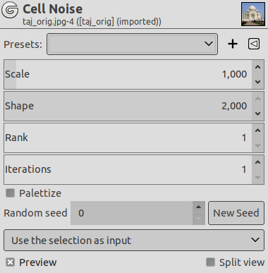 Opcions del filtre «Soroll cel·lular»