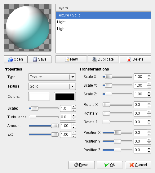 Configuració del filtre «Dissenyador d'esferes»