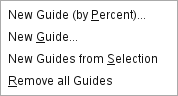 Les opcions de «Guies» del submenú «Imatge»