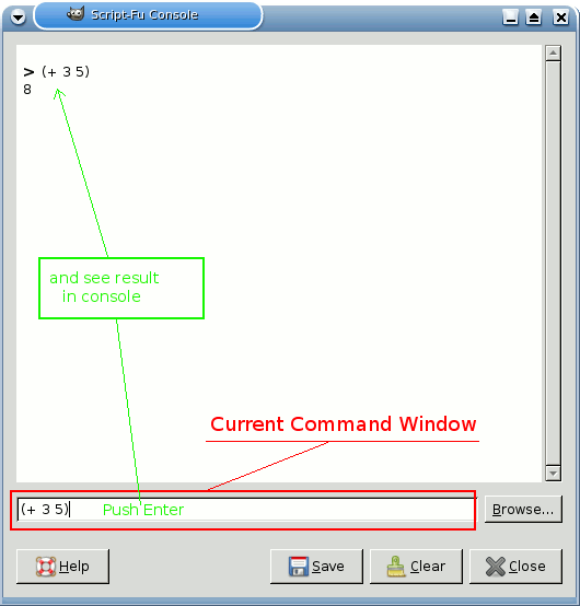 Ús de la consola Script-Fu.