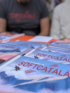 Còmic de Softcatalà a la Fira de Sant Jordi en Barcelona.